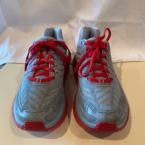 HOKA One One Clifton 4 Outdoor Voices Blue/Red - Size 6